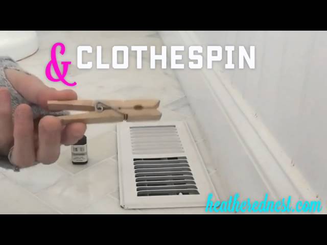 A 10-second all natural home air freshener DIY hack that works GREAT, using essential oils...and a CLOTHESPIN