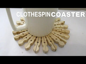 How to make a beautiful coaster from clothespins household hacks craft tutorial