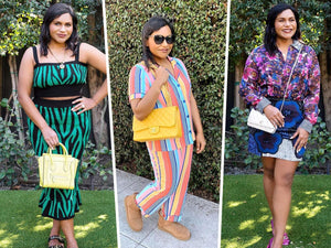 Beloved funny girl Mindy Kaling is winning these days, dressing up her looks with one great bag after the next and she is the bag-loving icon we didn’t know we needed