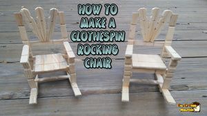 This video will show you step by step on how to make a rocking chair out of clothespins.