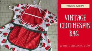 Need a clothespin bag for your clothesline? Want one with a vintage look? Try making this vintage dress sewing project! From