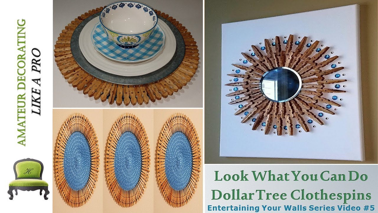 Dollar Tree Clothespins can be used to create beautiful and stylish home décor