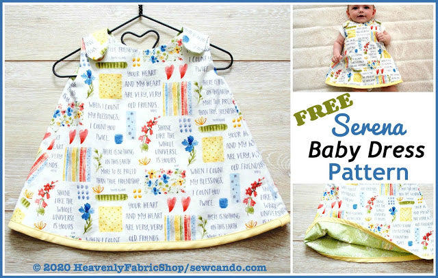 Back to Sewing + FREE Serena Baby Dress Pattern!