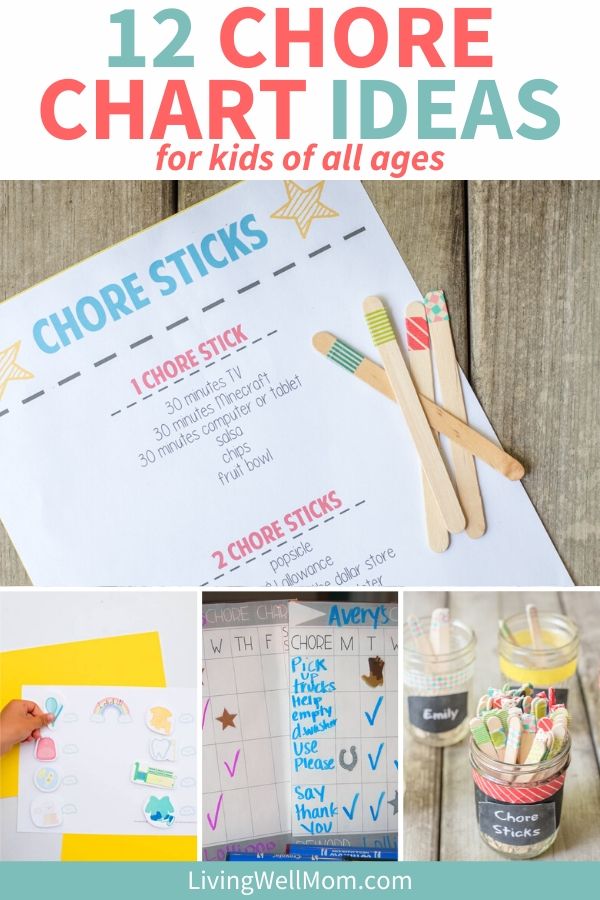 12 Simple Chore Chart Ideas + Free Printable Chore Charts!