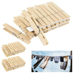 120 Pack Wooden Clothespins 2 7/8" Large Clothes Pegs Spring Laundry Arts Crafts