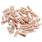 100pcs/lot 2.5cm Clothes Pegs Natural Clip Mini Wooden Clothes Photo Paper Peg Clothes Pin Laundry Hangers Wedding Party JK0451