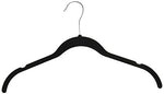 Home-it 50 Pack Shirt and dress Clothes Hangers Black Velvet Hangers High quality Clothes Hanger Ultra Thin No Slip neck (hook) swivel