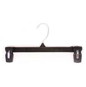 12" Recycled Plastic Pinch Grip Clip Hangers (Black, 12 per Box