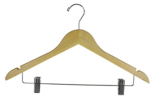 Shop72 - Cloth Hanger 17 inch For Suits , Pants, Skirt or Slack - Wood Set12