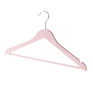 XIAOLIN Clothes Hangers Adult Bold Plastic Non-slip Home Wardrobe Cloakroom Clothing Store 5 Pack 3 Colors ( Color : Pink )