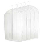 Plixio 40" Clear Plastic Hanging Garment Bags for Clothes Storage - Suits, Dresses & Clothing Bags - (5 Pack)