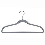 Richards Homewares SOFTGRIP/Grey set/10 Soft Grip Anti Slip, Space-Saving Suit Hangers, Gray, Set of 10