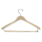 Contoured Suit Hanger with Locking Bar (Set of 6) [Set of 2]