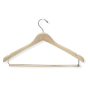 Contoured Suit Hanger with Locking Bar (Set of 6) [Set of 2]