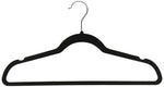 PEP-STEP Velvet Hangers Non-Slip Flocked Clothes Hangers [25 Pack] Ultra Thin Space Saving Design for Men and Women Dress Suit - 360 Degree Swivel Hook - Heavy Duty Construction with - Black