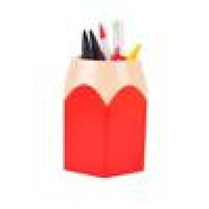 Clearance Deal! Hot Sale! Pen Holder Storage, Fitfulvan Makeup Brush Vase Pencil Pot Pen Holder Stationery Storage (Red)