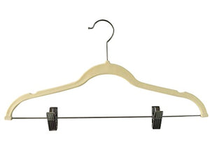 Jeronic 12 Pack Ivory Velvet Hangers Clothes Hangers Velvet Hanger Clothing Hangers Clothes Hanger Suit Hanger Ultra Thin No Slip for Shirts, Suit and Dresses