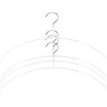 MAWA Reston Lloyd Euro Series Ultra Light/Thin Non-Slip Space-Saving 40/PT Clothes Hanger for Shirts and Dresses, Set of 4, White, Pack of 4