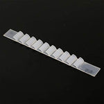 Pomeat 100PCS Clear Non-Slip Rubber Hanger Grips Hanger Strips Adhesive Backing, 3.3''x0.0.4''