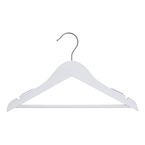 Suit Hangers Wooden 14" White 100 per Case