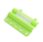 sontakukou Plastic Foldable Fixed-on-Rod Clothes Hanger with 5 Holes Windproof Clothing Rack Lock Organizer Green (3)