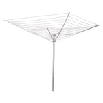 Household Essentials 17120-1 Rotary Outdoor Umbrella Drying Rack | Aluminum Arms and Steel Post | 12-Lines with 165 ft. Clothesline