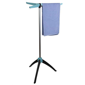 Sunbeam Foldable, Collapsible and Portable Tripod Clothes Drying and Garment Rack, Naturally Dry Without Power, Holds Up 36 Hanger Loops (Blue)