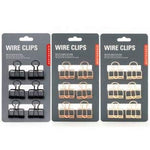 Wire Binder Clips x 18 - Gold-Black-Copper