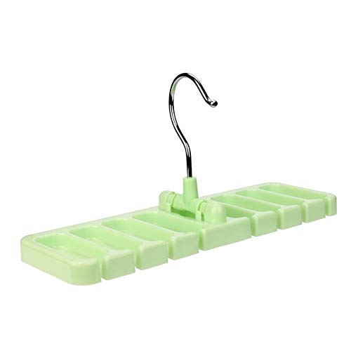 Embiofuels - Storage Rack Tie Belt Organizer Space Hook Organizer Holder Rack Storage Hanger Wardrobe Belt Tie Scarf [Green]