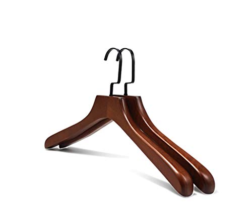 Wood Suit Hangers, Solid Wood Coat Hangers Suit, Coat, Jacket with 360 Swivel Chrome Hook,38cm