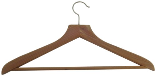 H & L Russel Ltd Cedar Suit Hangers with Bar, Set of 3