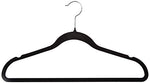 Homz Flocked Velvet Suit Hanger, Non Slip, Ultra Slim, Swivel Neck, Black, 25-Count