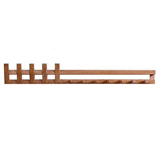 FL- Coat Rack Oak Hooks Porch Key Hook Door Rear Shelf Wall Hanging 90012650mm