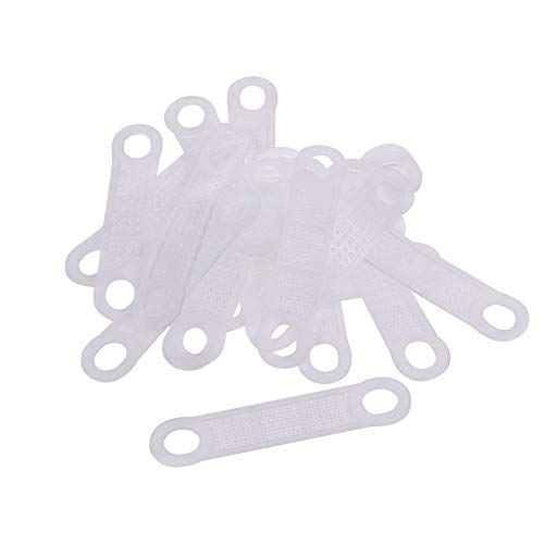 BCP 100 Pcs Clear Non-Slip Rubber Clothes Hanger Grips Clothing Hanger Strips