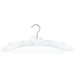 HANGERWORLD 10 White 15inch Satin Padded Coat Clothes Garment Top Hangers Chrome Hook