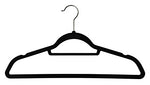 Jeronic Thin Non Slip Black Velvet Hangers, 50 Pack