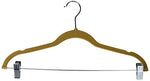 Achim Home Furnishings Velvet Anti-Slip Skirt Hangers, Tan, 10-Pack