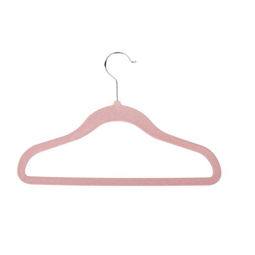 Honey-Can-Do HNG-04164 Kid's Velvet Touch Garment Hangers with Hanging Notches, Pink, 10-Pack