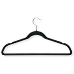 Honey-Can-Do HNG-01884 Thin Non-Slip Velvet Hangers, Black, 50-Pack