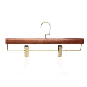YJYS LJBY Men's Plus Size Solid Wood Coat Hanger Autumn and Winter Clothing Store Long Wooden Hangers Clothes Hook-C