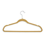 Honey-Can-Do HNG-01796 Thin Non-Slip Velvet Hangers, Tan, 50-Pack