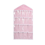 Clearance Hanger Storage,AIEason 16Pockets Clear Hanging Bag Socks Bra Underwear Rack Hanger Storage Organizer (Pink)