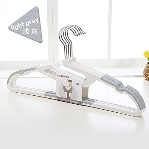U-emember Clothes Rack Home Coat Hanger Non-Marking, Non-Slip Plastic Coat Holding Student Hostels Of Clothes Against The Admission Of Hanging Clothes Hangers, 1 Of The 20 Light Gray