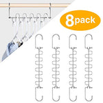 HOUSE DAY Magic Hangers Metal Space Saving Hangers 8 Pack,Closet Space Saving Wardrobe Clothing Hanger Oragnizer, 2019 Updated Design (8pcs)