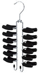 Closet Spice Chrome Tie Hanger - Black - Set of 2