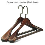 Wood Clothes Hangers,2 PCS/Set Non-Slip Seamless Wood Suit Hanger,Coat Wide Shoulder Solid Wood Clothes Hanger for Dress Clothes,Coats,Jackets,Skirts,Pants,Shirts