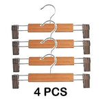 A_BAD Great 4Pcs Wooden Hangers for Pants and Skirts