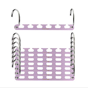Wonder Hanger Platinum - Magical Space-Saving Chrome Hangers, Pack of 8 in Lilac Color