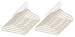 Whitmor Flocked Suit Hangers Set of 20 Beige