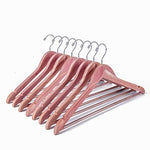 Amber Home 8 Pack Aromatic American Red Cedar Wooden Coat Hangers, Sturdy Space Saving Clothes Hangers, with Nothches and Bar Smooth Finish (8pk)